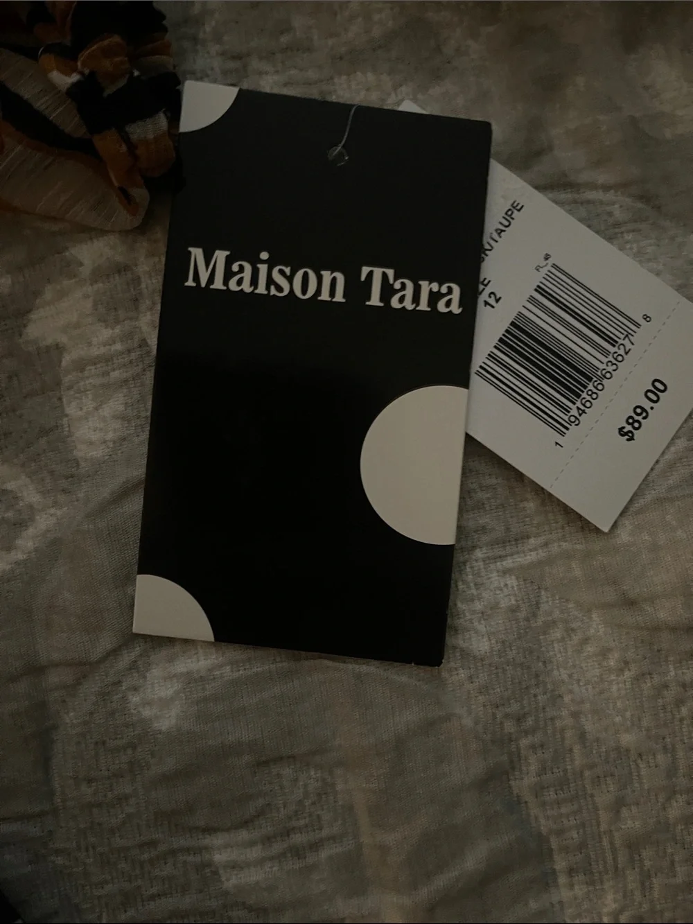 Maison Tara NWT Black Maxi Dress with Mustard, Rust & Cream Floral Accents - Picture 2 of 10